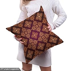 Ambesonne Damask Fabric by The Yard, Abstract