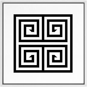 SIGNWIN Framed Canvas Wall Art Optical Illusion Line...