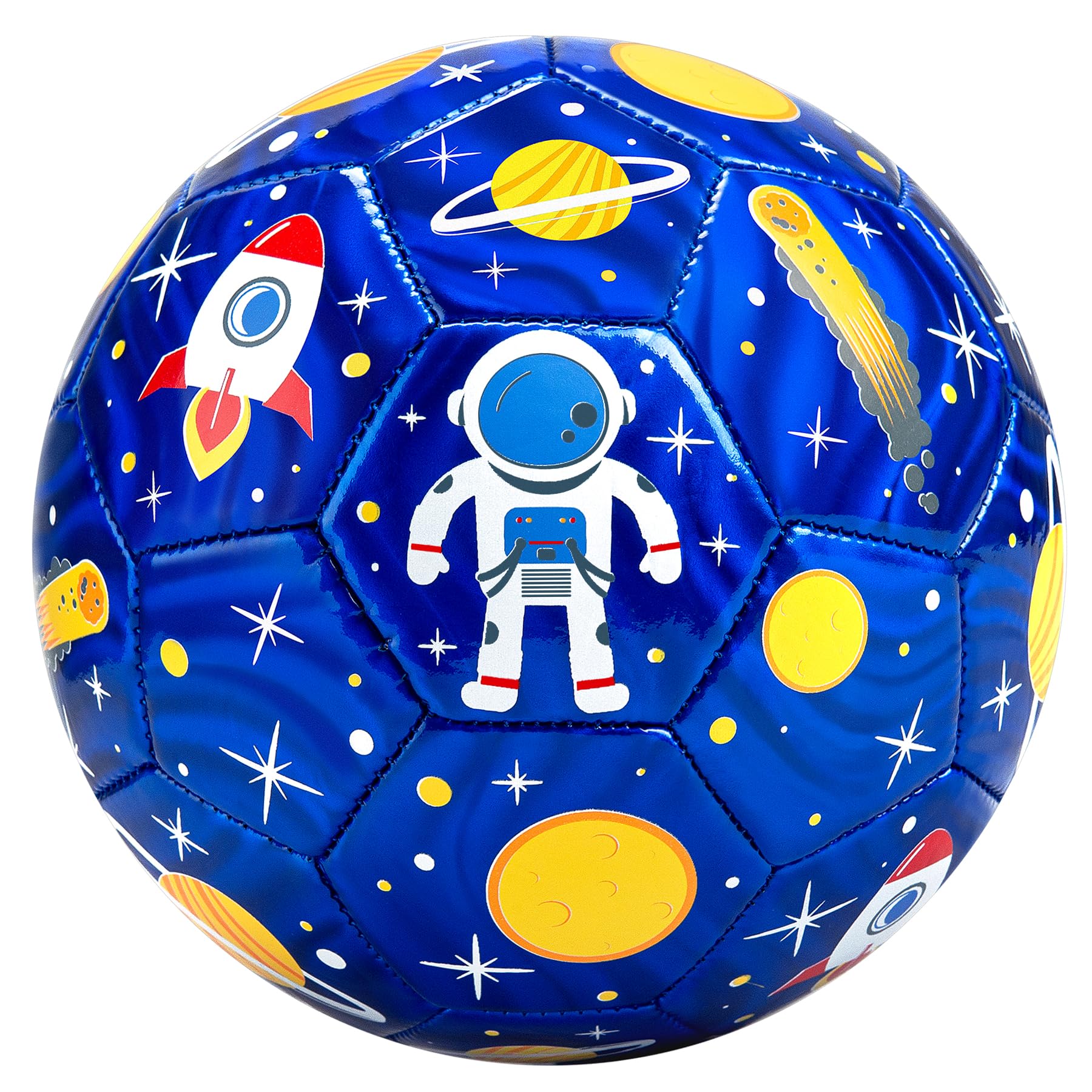 INPODAK Toddler Football, Footballs Size 3, Kids Ball, Football Gift for Boys 1 2 3 4 5 Years Old, Foot Balls for Boys Girls Child Yard Outdoor Indoor Blue Astronaut