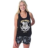 Harry Potter Women's Hogwarts House Crest Racerback Tank and Shorts Pajama Lounge Set