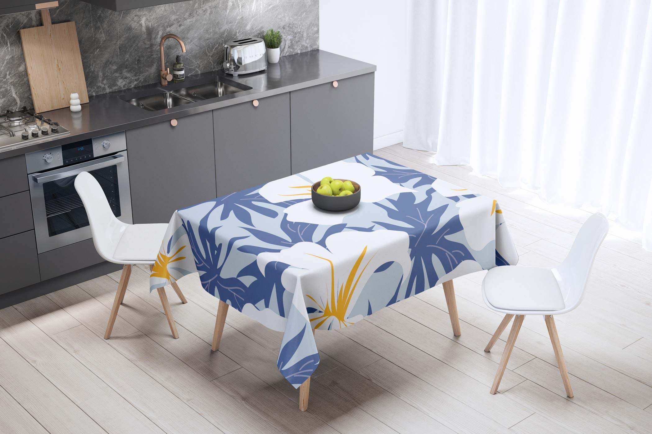 Bonamaison Kitchen Decoration, Tablecloth, 140cm x 140cm - Designed and Manufactured in Turkey
