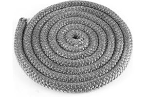 KOMOKERU Wood Stove Door Gasket, 3/4" Wood Stove Gasket Rope Seal for Woodburning Stoves, Heat Resistance Fiberglass Gasket Replacement for Wood Stoves and Fireplaces(3/4" x 98" Rope)
