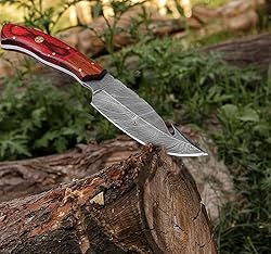 Gut Hook Knives Real Damascus Hunting Knifes