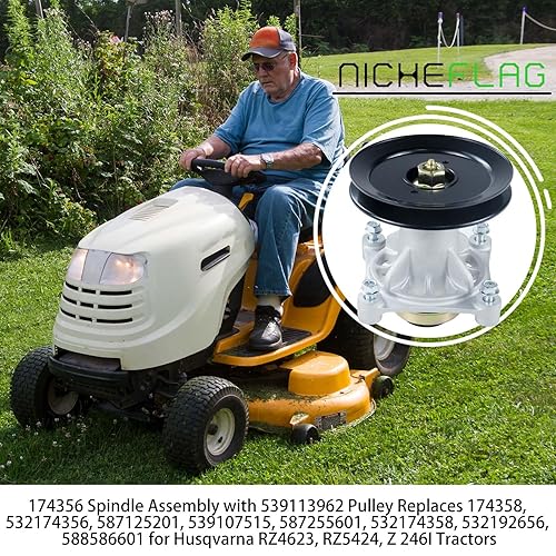 NICHEFLAG 587125201 Mandrel Assembly with 539113962 Pulley