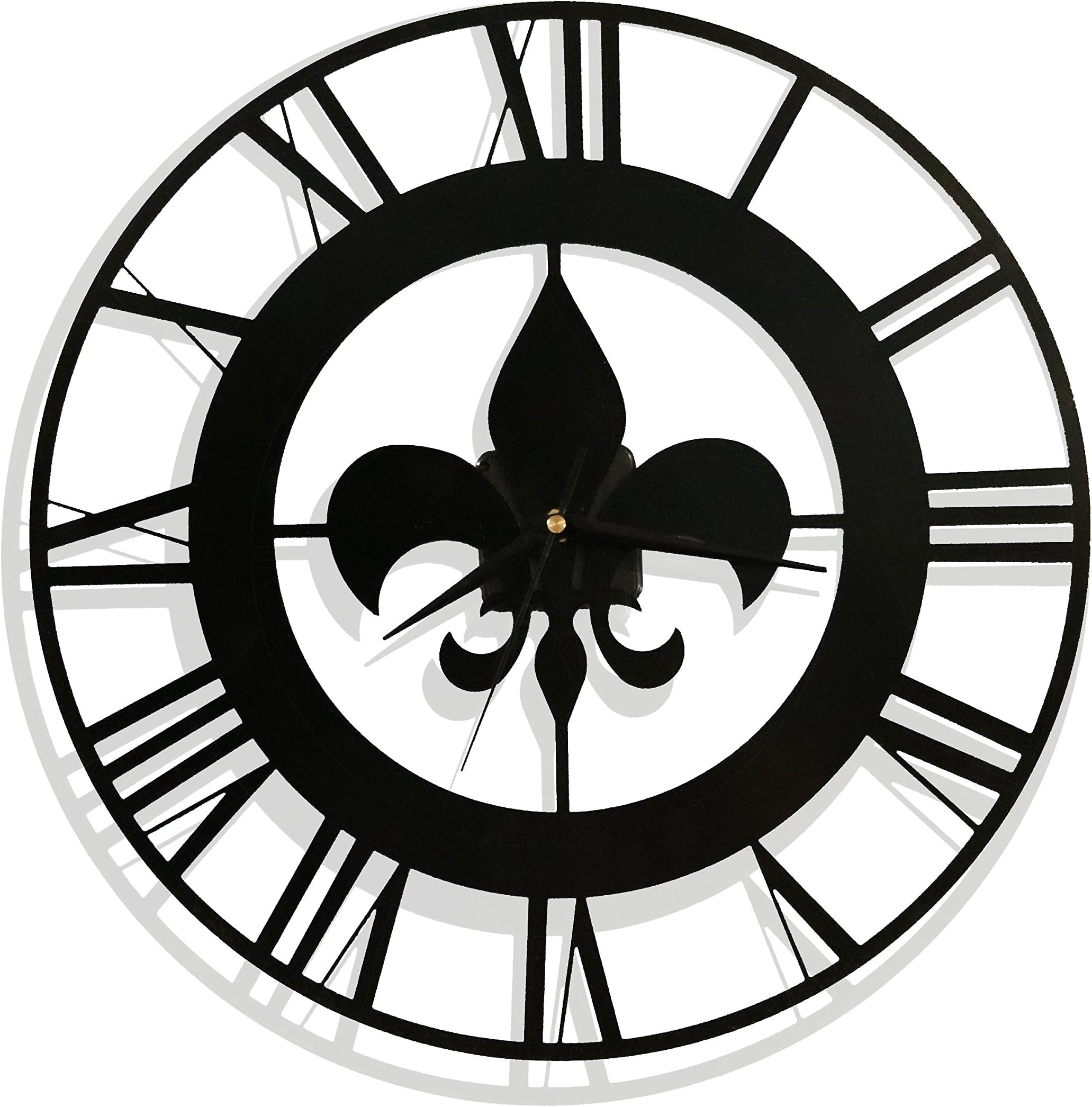 Fleur De LYS Iron Wall Clock