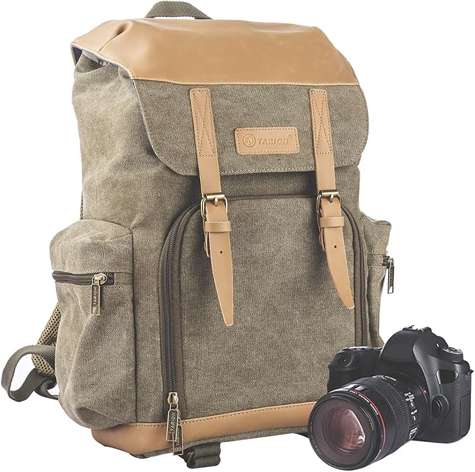 TARION Camera Bag Backpack Vintage Canvas with Amazon.co.uk Camera & Photo