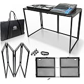 AxcessAbles Portable DJ Table XL &ndash; 54&rdquo; x 27&rdquo; Music Workstation | 35&rdquo; Standing Height, 400lb Capacity | Collapsible FOH Sound Desk for DJs, Mixing Consoles, Guitar Techs| Recording Desk | DJ Booth