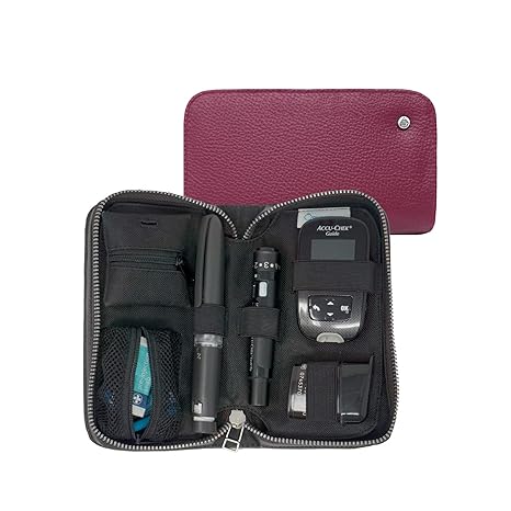COMPACT mysugarcase - Premium Diabetes Zubehör Tasche - Beere