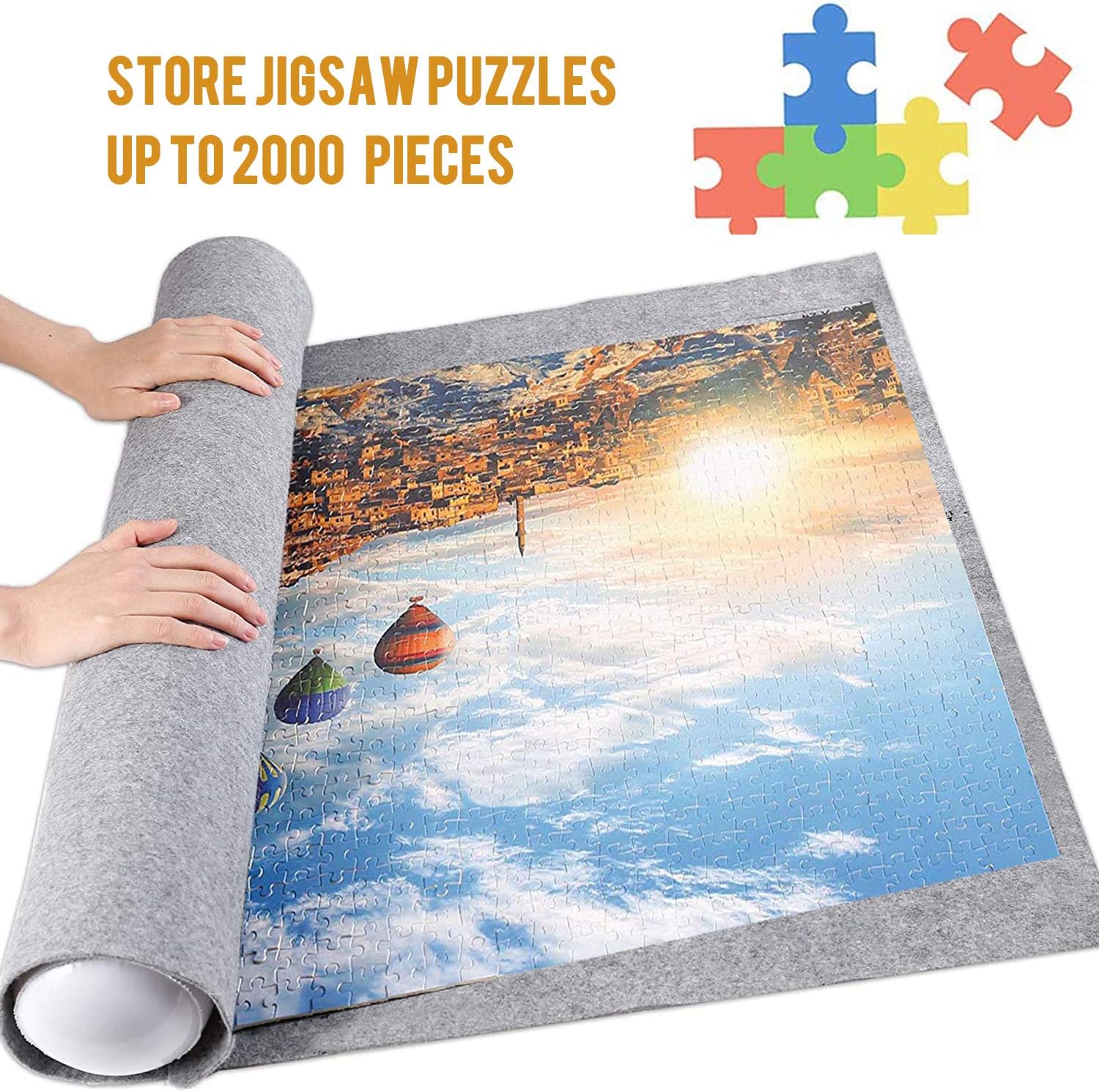 Puzzle Mat Roll Up 2000 Pieces, Puzzle Sorting Trays x 4, Puzzle Roll Up Mat Puzzle Saver Jigsaw Puzzle Mat Puzzle Board Mat Puzzle Mats Puzzle Mat 1000 Pieces Puzzle Mat Roll Up: Toys & Games