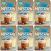 NESCAF&Eacute; Cappuccino Decaffeinated Unsweetened Instant Coffee Sachets x7 (Pack of 6, Total 42 Decaf Sachets)