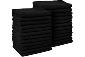 TEXTILE EMPIRE Salon Towels for Hair Stylist - Pack of 24, Not Bleach Proof, 16 by 27 Inches, Highly Absorbent Cotton Towels 