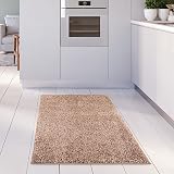 THE RUGS Living Room Shaggy Rug 80x150 Beige Polypropylene 30mm Thick view 2