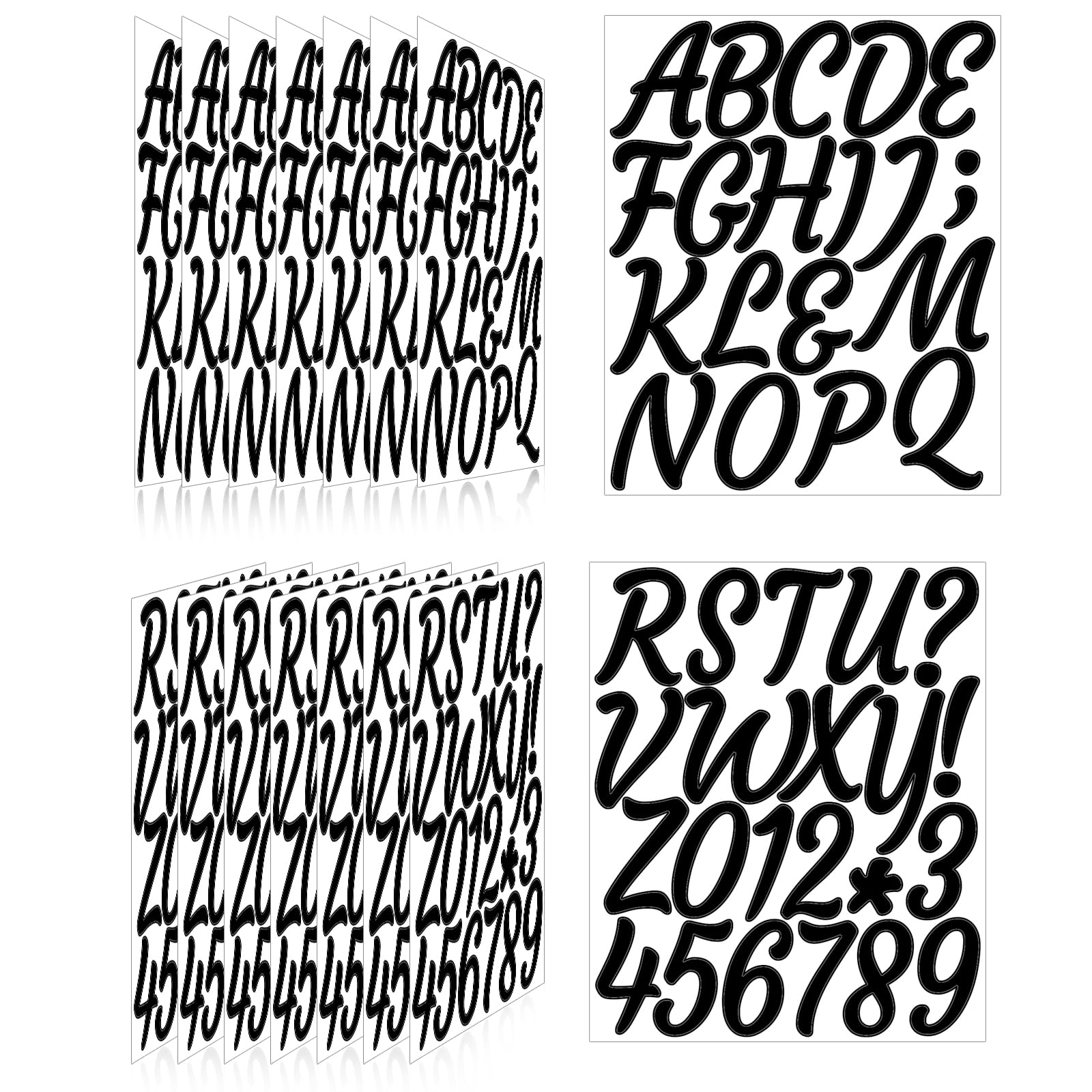 Llewyn 336 Pieces 16 Sheets Letter Stickers,Self