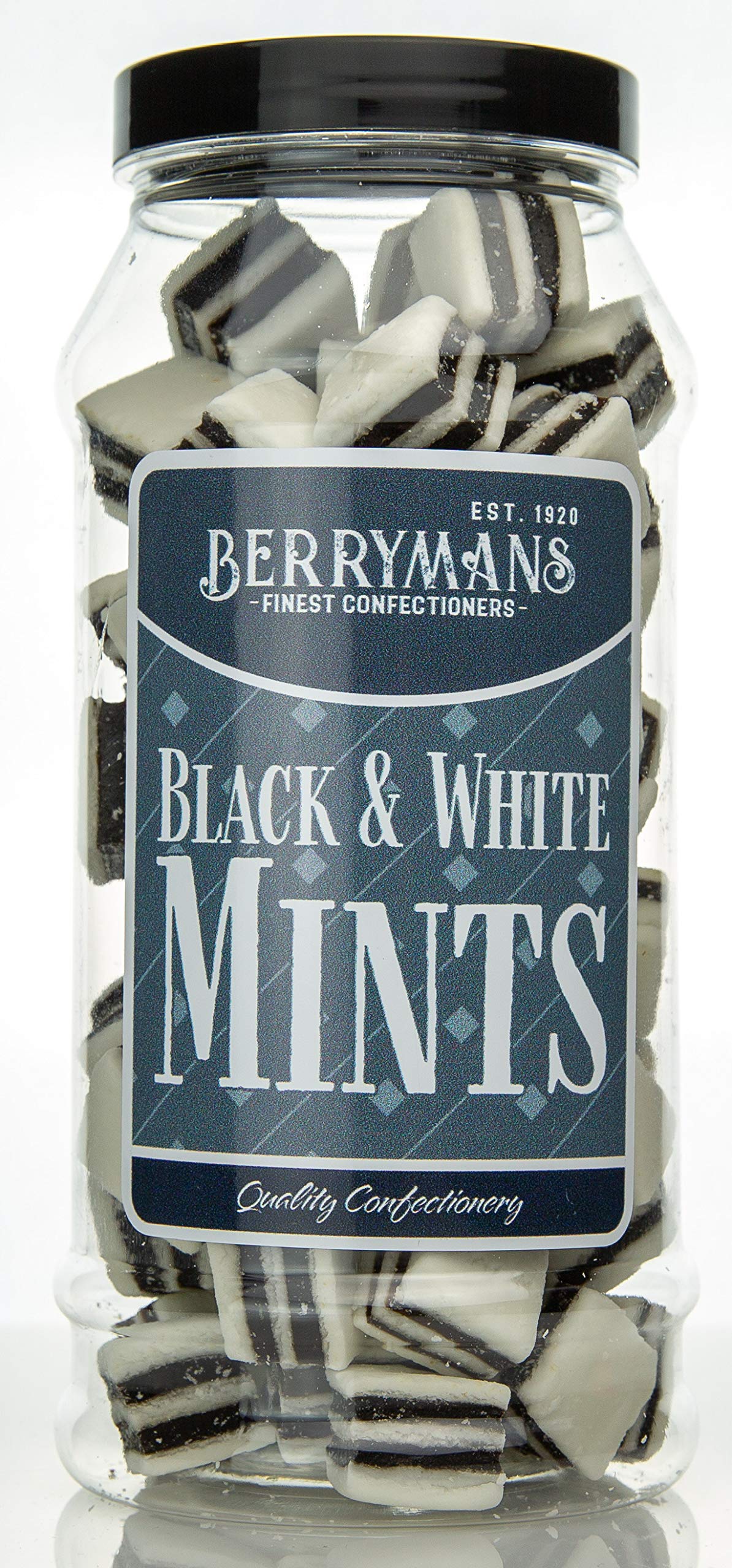 Buy Original Black & White Mints Liquorice Retro Sweets Gift Jar by Berrymans Sweet Shop