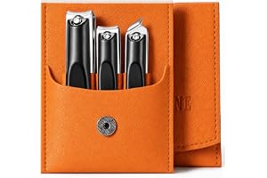 Upgraded 20% Ultra Sharper All-in-One Fingernail and Toenail Clippers, 15% Thicker Sturdy DE-420J2 Stainless Steel, Great Gif