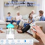 Diffuserlove Cloud Humidifier 450ML Rain Sounds Remote Mushroom Light view 6