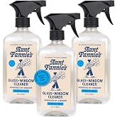Aunt Fannie's Glass &amp; Window Vinegar Spray, Streak-Free, 16.9 oz, Pack of 3 | Fast-Drying Formula, Removes Smudges, Safe for Mirrors Windows Shower Doors &amp; Other Glass, Ammonia Free, Made in USA