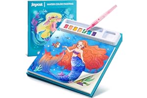 JoyCat Paint with Water Coloring Books for Toddlers, Watercolor Painting Sets for Kids Ages 3-5 4-8, Arts and Crafts Drawing 