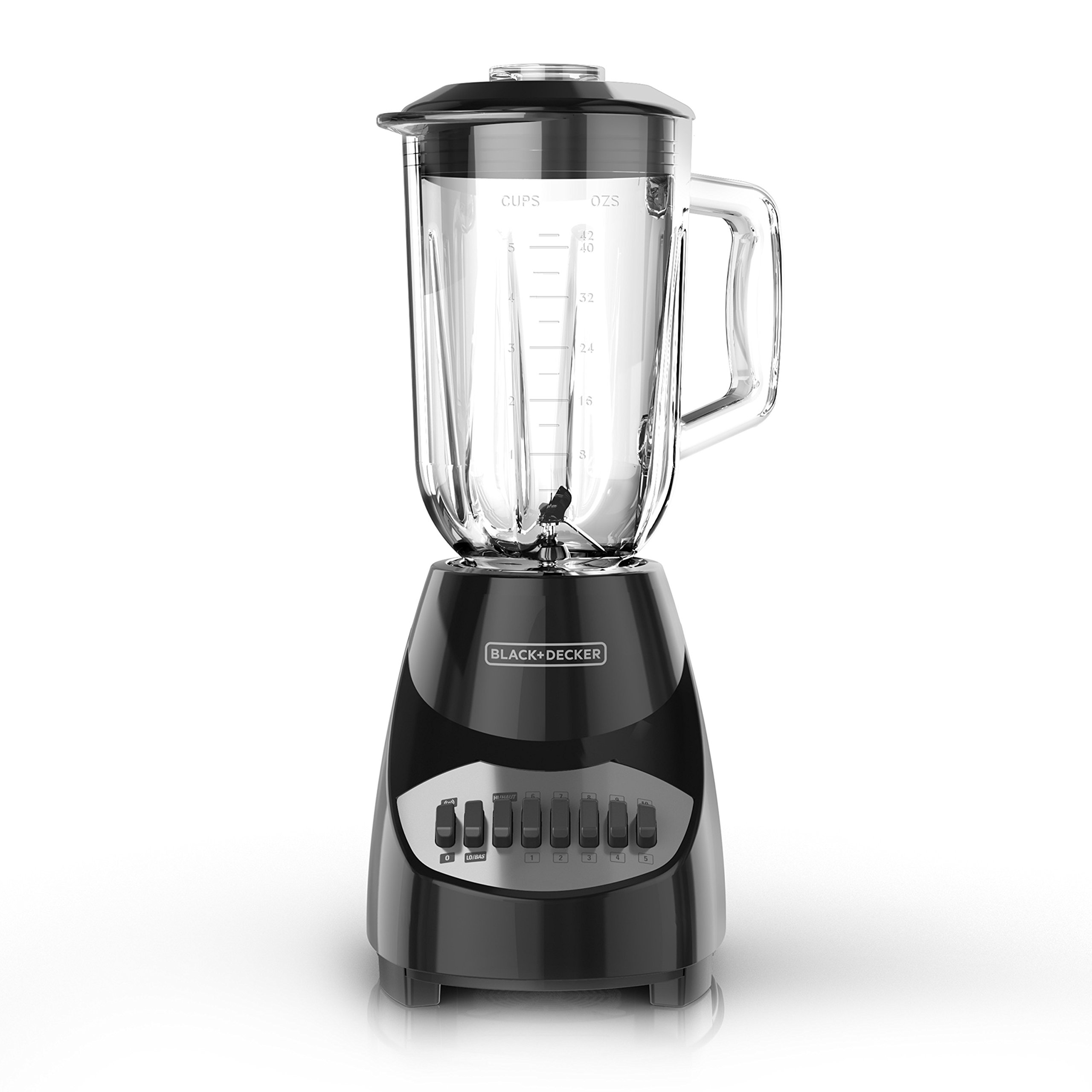 BLACK+DECKER 10-Speed Countertop Blender with 48oz Glass Jar and 4-point Stainless Steel Blade