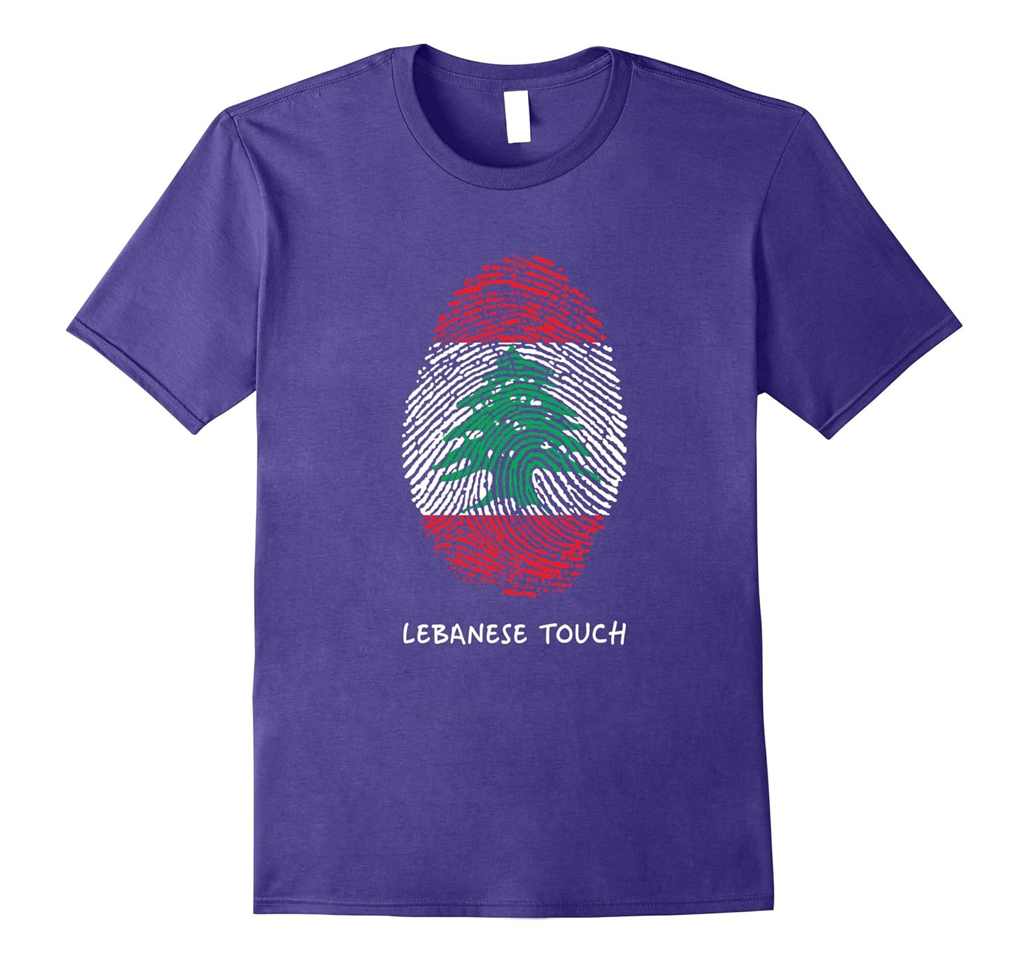 Lebanese Flag Fingerprint T-shirt Lebanon Flag Shirt-ANZ