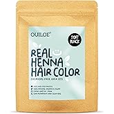 Black Henna Hair Color Dye - Natural Hair Dye for Women - Organic Hair Dye Without Chemicals - Safe for Sensitive Scalp, All Natural, Ammonia and PPD Free, One Step Process, 100g by Ouiloe