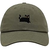 JPAK Black Cat Premium Dad Hat Embroidered Cotton Baseball Cap Cat Mom