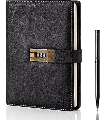journal出品 Amazon.com : ZXHQ Lock Diary for Women & Men with Pen, A5