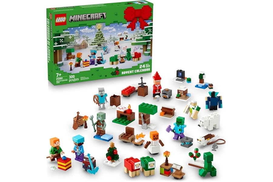 LEGO Minecraft Advent Calendar 2025 — 24 Buildable Surprises for Holiday Countdown Fun