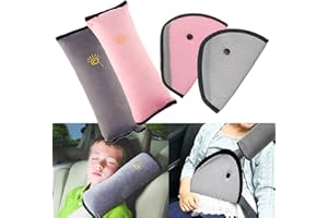 R HORSE 4Pack Seatbelt Pillow Seat Belt Covers for Kids, Adjust Shoulder Pads Cushion Plush Soft Seat Belt Strap Cover Headrest for Children Baby