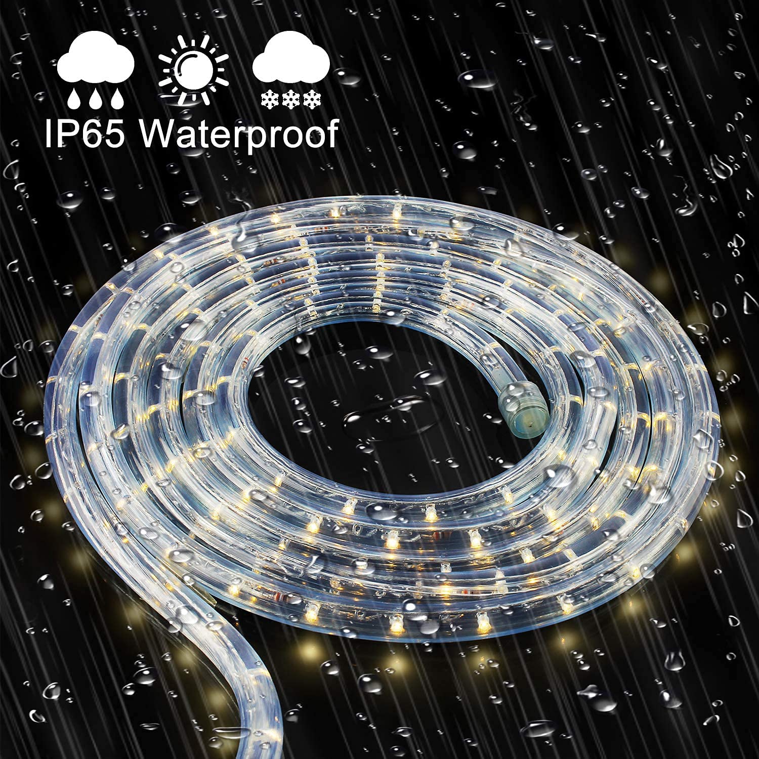 Forever Speed 30M LED Lichterschlauch Außen,1080LEDs Wasserfest LED Lichtschlauc Schlauch Außen und Innen für Weihnachten, Hochzeit, Dach, Zaun Dekoration Beleuchtung WarmWeiß IP65 8