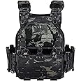 YAKEDA Tactical Outdoor Vest for Men /1000D Nylon Quick Release Laser-Cutting Modular Lightweight Vest