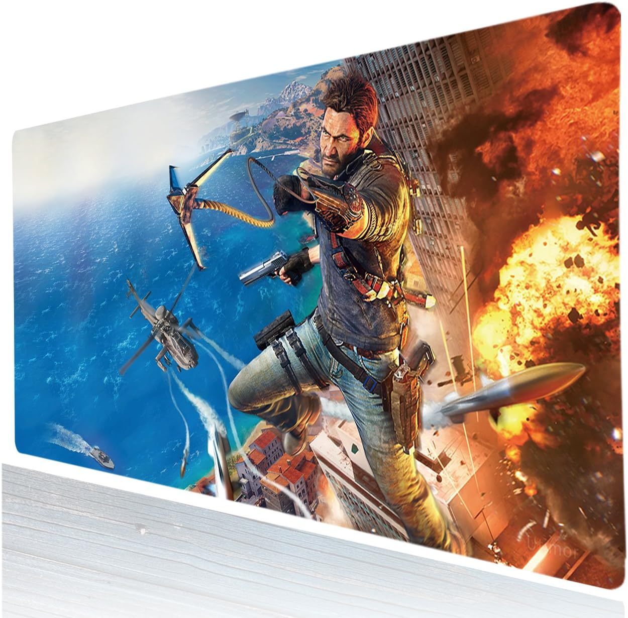 Utimor Gaming Mouse Pad, 90X40cm Large Computer Mouse Mat Office Desktop Keyboard Mousepad Non-slip Rubber Base Water Resistant Stitched Edge (90x40 Just guarding017)