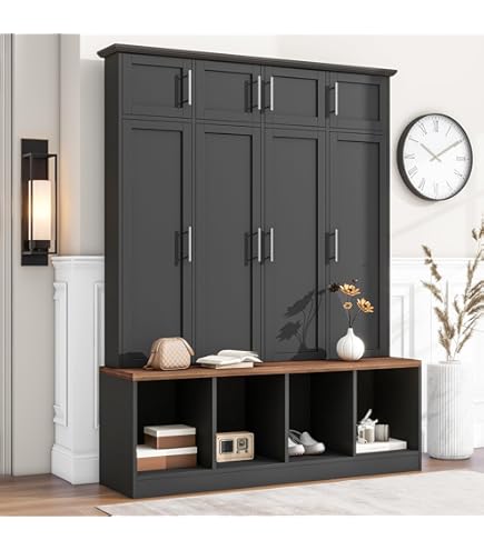 Amazon.com: LUMISOL Wide Hall Tree with Storage Bench & Shoe Cube