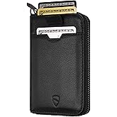 Vaultskin Slim Minimalsit RFID Blocking Wallet for Men - Leather Zipper Wallets for Men and Women with Coin Pocket, Card Holder & Front Pocket, Ideal Gift (Notting Hill)