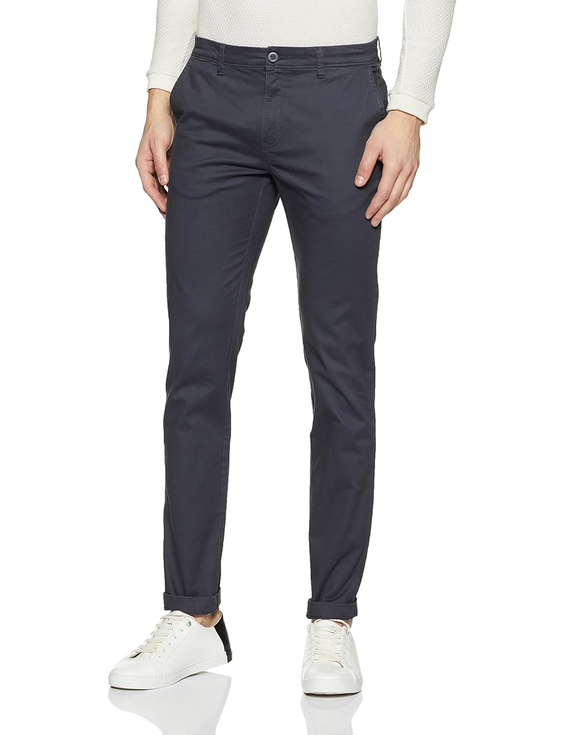 flying machine men's tapered fit casual trousers