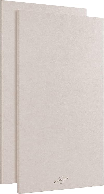 AudioSilk Acoustic Panels 2 Pack Large 116x58cm Natural