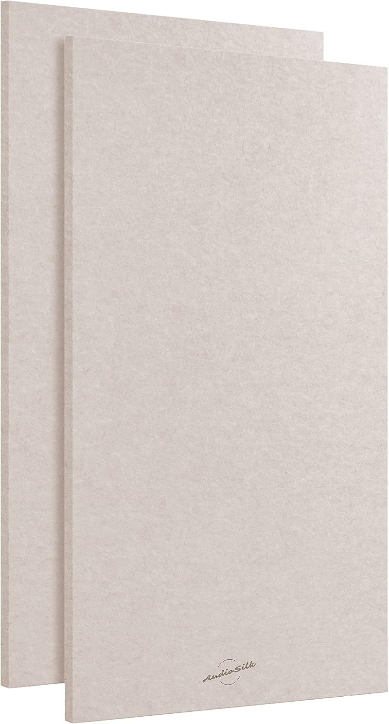 AudioSilk Acoustic Panels 2 Pack Large 116x58cm Natural