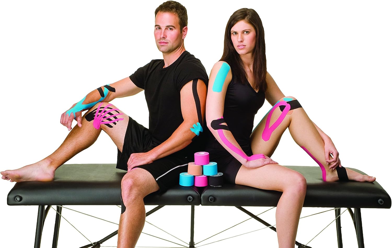 Mueller Sports Medicine Kinesiology Tape I-Strip Roll (20 Strips), Black, 2" x 9.75": Sports & Outdoors