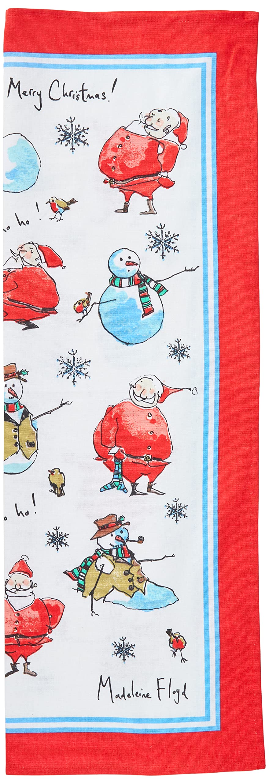 Ulster Weavers Madeleine Floyd Santa and Snowmen Cotton Tea Towel, 100Percent, Multi, STANDARD