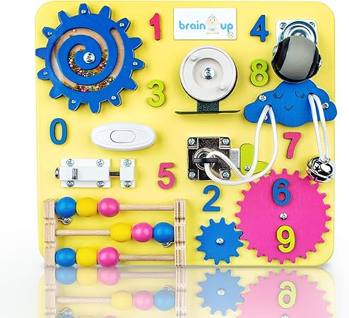 Toddler Busy Board Sensory Board Wooden 