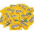 M&M'S Peanut Milk Chocolate Bundle 2 lb – Candy in Bulk Bag, Individually Wrapped Fun Size Packs (48 Pieces)