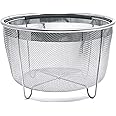 Cuisinox Stainless Steel 6 Quart Steamer Basket with Silicone Handle for Instant Pot Steaming Vegetables Eggs Meats Bone Brot
