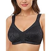 Wingslove Women's Full Coverage Non Padded Comfort Minimizer Wire-Free Bra Plus Size