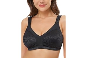 WingsLove Women's Minimizer Full Coverage Non Padded Wire-Free Bra Comfort Plus Size Everyday Bras
