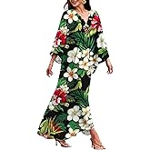 MAKABO Kaftan for Women Dress V Neck Short Sleeve Beach Vacation Bikini Swimsuit Cover Ups Loungewear for Summer