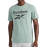 Reebok Mens Short Sleeve Graphic Crewneck T-Shirt, Standard Fit, Lightweight Cotton-Poly Fabric