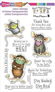 Stampendous House Mouse Masked Mice Clear Stamp Set