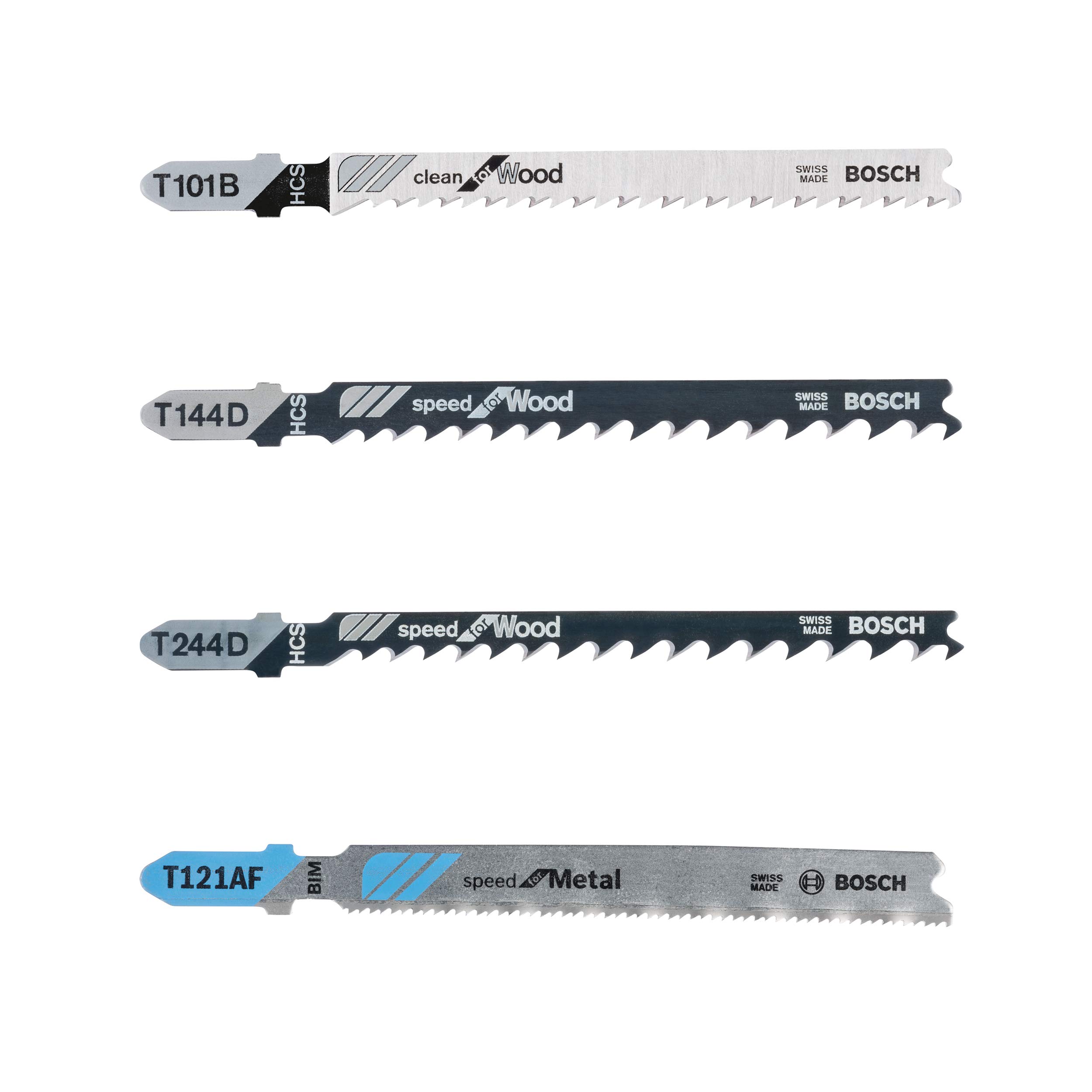 Bosch 2607010904 "Tough Box" Jigsaw Blade-Set with Single Lug Shank, 0 V, Black/Silver, Set of 40 Piece