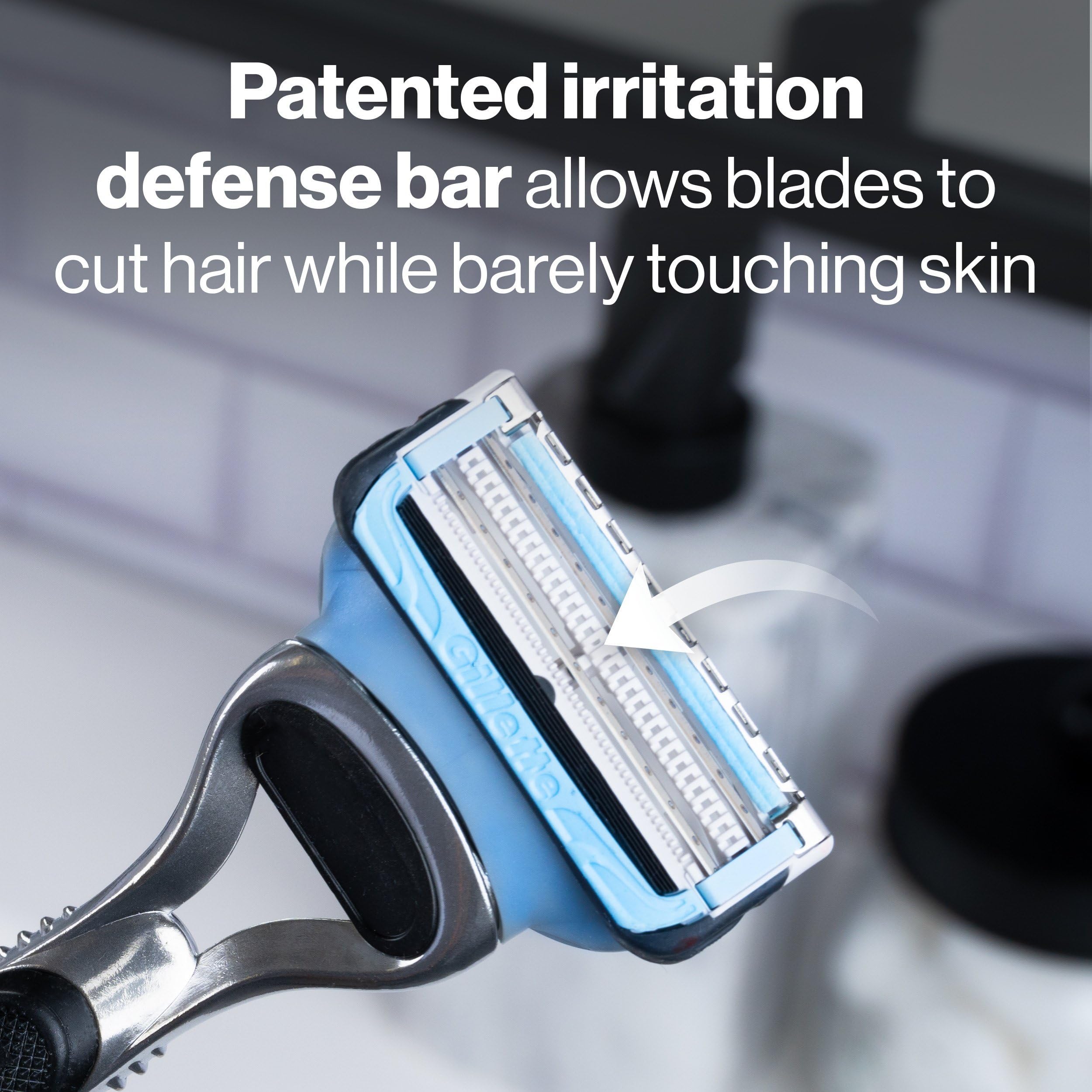 Silicone Razor Guard Mua SkinGuard Razors for Men, 1 Gillette Razor, 4 Razor Blade Refills ...