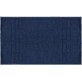Mosobam Reversible Bath Mat Rug, 20 x 34 in, 1000 GSM, Navy Blue | 1 reversible 20 x 34 in bath mat, 1000 GSM, 55% viscose made from bamboo and 45% Aegean Turkish cotton, plush, no adhesives